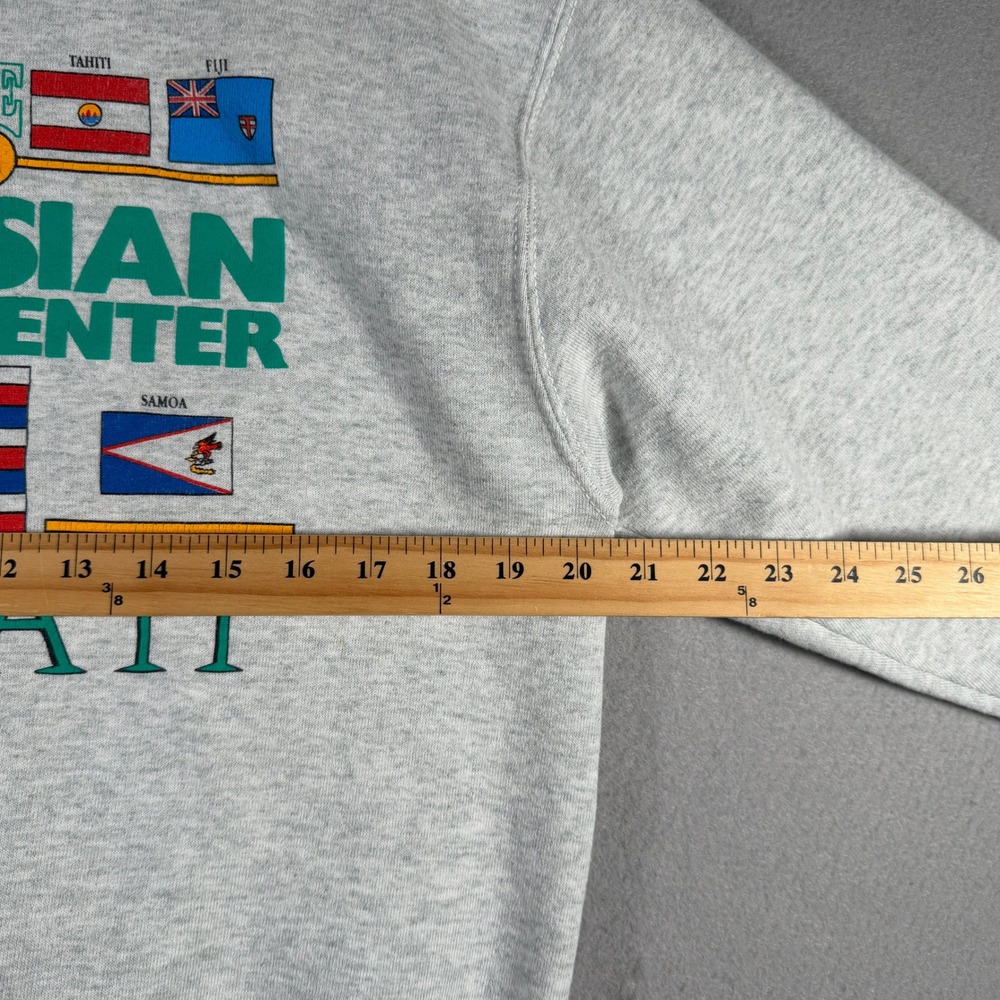 Fruit of the Loom Polynesian Cultural Center Hawaii Sweatshirt Gray Mens Medium - Picture 7 of 15